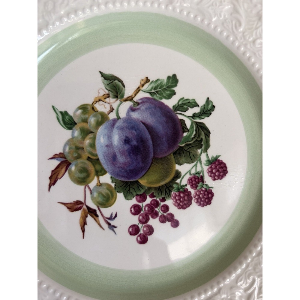 Vintage Cuthbertson House Plate‎ English Ironstone Fruit Basket Design